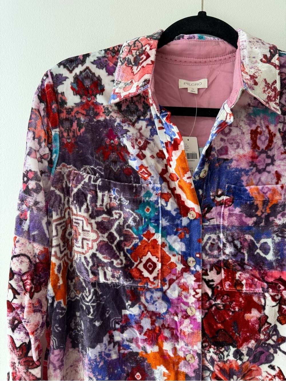 Anthropologie Hadley Velvet Relaxed Buttondown Shirt NWT - Picture 6 of 8